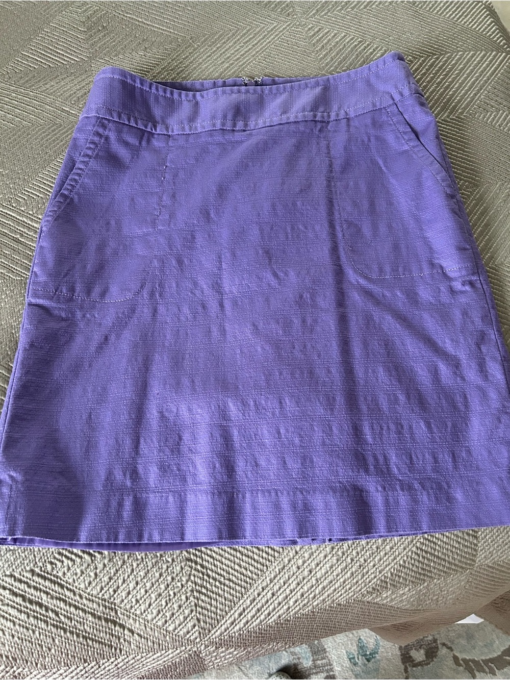 Talbots Purple Lined A-Line Skirt